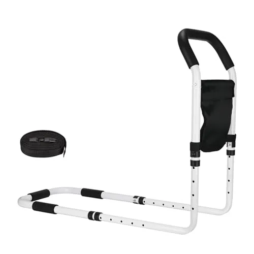 kajkey Aufstehhilfe Bett - Stabiler Griff für einfaches Aufstehen - Sicherheits- & Hilfsgeländer, keine Montage erforderlich und passt sich flexibel an verschiedene Betten an – ideal für mehr Sicherheit beim Ein- und Aussteigen.