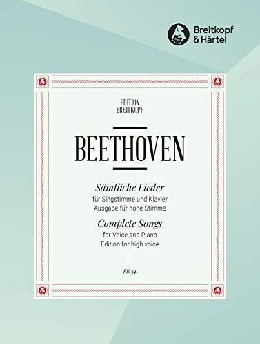 Sämtliche Lieder - Ausgabe für hohe Stimme und Klavier (EB 34)