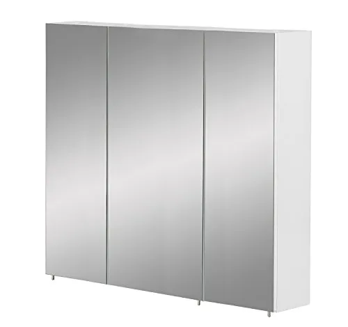 Schildmeyer Spiegelschrank Basic 90 cm, 3-türig - Spiegelschrank mit 3 variabel einsetzbaren Glaseinlegeböden, FSC®-zertifiziert und Made in Germany für nachhaltigen Wohnkomfort.