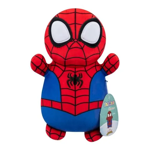 Squishmallows Original Marvel Spidey and His Amazing Friends Spidey HugMees – mittelgroßer ultraweicher offizieller Jazwares-Plüsch, 25,4 cm