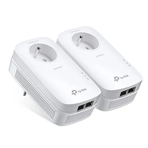 TP-Link TL-PA9025P KIT - 2000 Mbit/s Powerline mit 2 Gigabit-Ports - Sonstige Netzwerkartikel - Ideal für 4K-Streaming und Online-Gaming dank 2000 Mbit/s, integrierter Steckdose und einfacher Plug-and-Play-Installation.