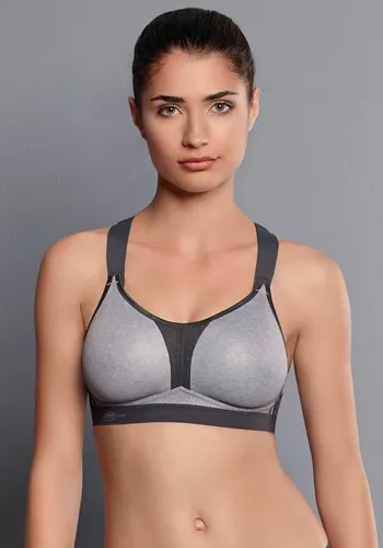 Anita Active Damen Sport-BH X-Back, Grau (Heather Grey 254) - Funktionsunterwäsche, bietet optimalen Halt und Komfort für aktive Frauen beim Sport.