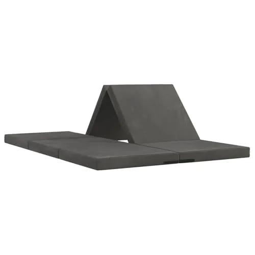 vidaXL Klappsofa Bett Dunkelgrau 140 x 67 cm