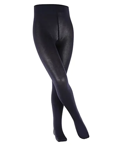 FALKE Unisex Kinder Strumpfhose Cotton Touch K TI Baumwolle dick einfarbig 1 Stück, Blau (Dark Marine 6170), 98-104
