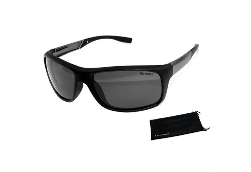 Rennec Sonnenbrille - Bikerbrille mit Polarisierten Linsen - Sonnenbrille für Sport und Outdoor mit polarisierten Gläsern für verbesserte Sicht ins Wasser. Ideal für Cabriofahrer und Biker, bietet 100% UV400 Schutz und reduziert Lichtreflexe.