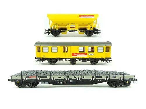 Märklin H0 Güterwagen Set Bahnbau Gruppe 26621 - Modellbahnen, limitierte Auflage in C-9 Qualität, ideal für Sammler und Modellbau-Liebhaber, Epoche VI, Maßstab 1:87, perfekt für detailgetreue Landschaften.