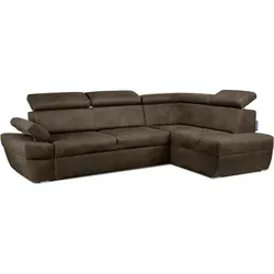 KONSIMO Ecksofa RATLO mit Bettfunktion und verstellbaren Armlehnen