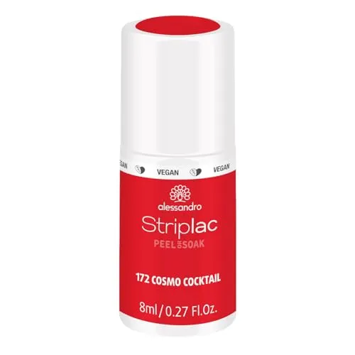 alessandro Striplac UV-Nagellack Cosmo Cocktail – Schonend und langanhaltend – Einfache Entfernung dank Peel-Off-Technologie – Vegan und tierversuchsfrei – 8 ml