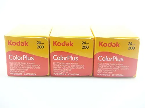 Kodak ColorPlus 200 ASA Farbfilm 35 mm - 3 Stück - Fotofilme, ideal für lebendige Farben und feine Details, perfekt für kreative Fotografie mit 24 Aufnahmen pro Film.
