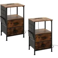 Nachttische Braun von Costway