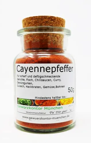 Cayennepfeffer 50g im Glas Gewürzkontor München