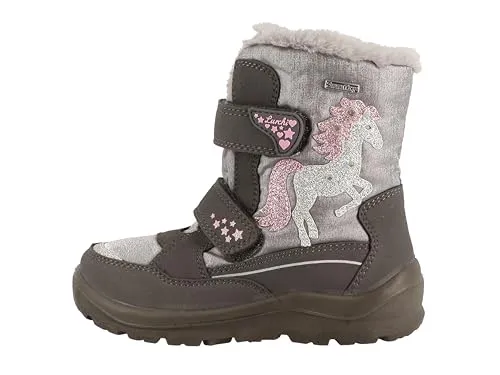 Lurchi Mädchen 63l1073004 Schneestiefel, Steel, 27 EU Weit in silber von Lurchi