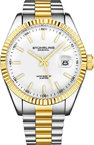 Stuhrling Original Herren-Quarzuhr – Symphony Regent Coronet, Armbanduhr aus Edelstahl