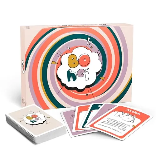 BOHEI - Das extrem chaotische Kartenspiel von Ana & Tim Johnson I Partyspiel für Erwachsene I Witzige Aufgaben I Überraschende Aktionen I Dynamische Regeln