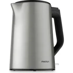 Medion® Wasserkocher MD12105 – 1,5 l, 2200 W, Edelstahl, 360° Basis