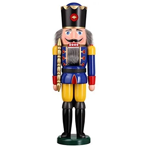 Seiffener Volkskunst Nussknacker König blau in blau von Seiffener Volkskunst