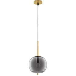 Nova Luce 9624096 Lato E14 Pendelleuchte Gold, Rauchiggrau - Moderne Pendelleuchte aus Glas und Metall, dimmbar und energieeffizient, ideal für Ess- oder Wohnzimmer, für individuelle Raumgrößen anpassbar.