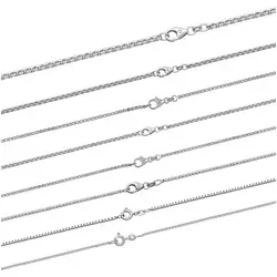 HOPLO Silberkette Silberkette Venezianerkette Länge 45cm - Breite 1,2mm - 925 Silber, Made in Germany silberfarben 45 cm Damengröße