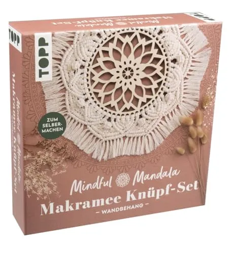 Frech Mindful Mandala - Makramee-Knüpf-Set: Wandbehang. Mit Anleitung und Material zum Selberknüpfen