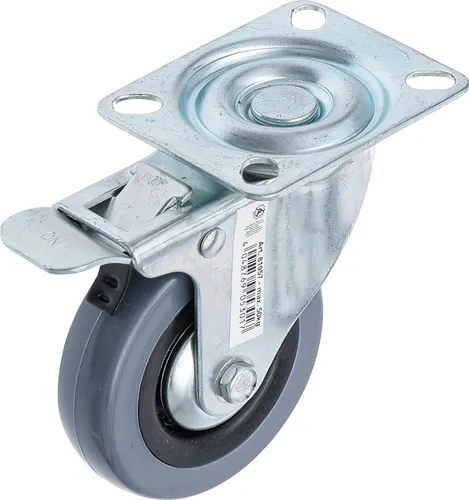 BGS Do It Yourself Lenkrolle mit Bremse | mit Anschraubsockel | Ø 75 mm