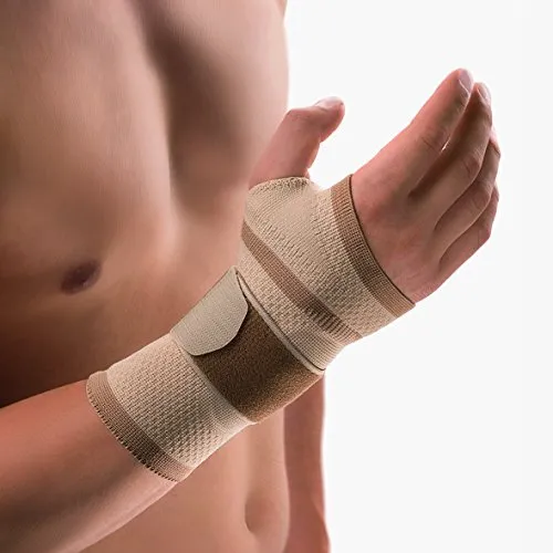 Bort Manubasic Haut Links Medium 1 ST - Bandage zur Stützung des Handgelenks mit SOFTflex-Gestrick für hohen Tragekomfort und extra Elastizität, ideal bei chronischen Beschwerden.