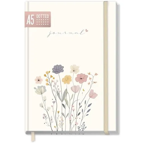 paper&you® dotted Journal A5 mit Gummiband 