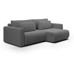 Petits-meubles Ecksofa Grau – 240x149 cm, wandelbar für Ihr Wohnzimmer