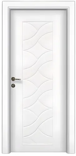 Designer Einzeltür BY-544 in Weiß – Hochwertige Hoteltür - Moderne Einzeltür aus Holzwerkstoffen mit PVC-Beschichtung, ideal für verschiedene Wohnräume. Größe: 96 x 209 cm, mit 2 Jahren Herstellergarantie.