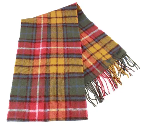 Locharron of Scotland Unisex Bowhill Tartan Wolle Schal - Grün