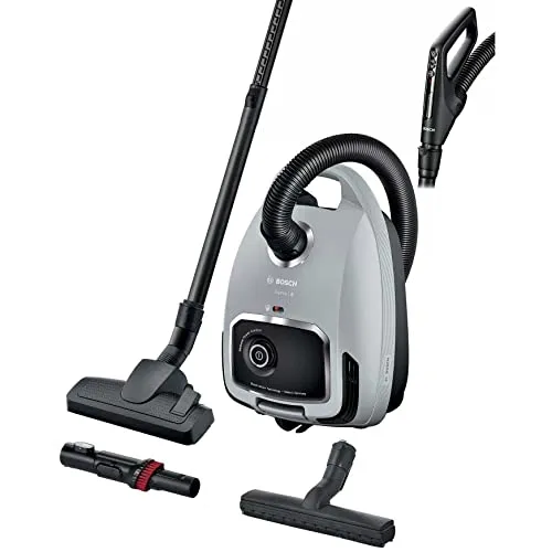 Bosch Serie 6 BGB6X330 Staubsauger - Effizienter Zylinder-Vakuum mit 600 W - Staubsauger für Haushalt, ausgestattet mit HEPA 13 Filter für optimale Luftreinigung und 12 m Aktionsradius, ideal für Teppich und Hartboden.