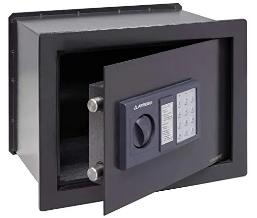 ARREGUI Class W25EB Wandtresor mit Zahlenschloss - Sicherer Wandtresor mit programmierbarem Elektronikschloss, 2 Notschlüsseln und LED-Beleuchtung, ideal für Zuhause und einfache Montage.