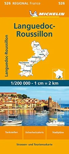 Michelin Languedoc-Roussillon: Straßen- und Tourismuskarte 1:200.000 (MICHELIN Regionalkarten)