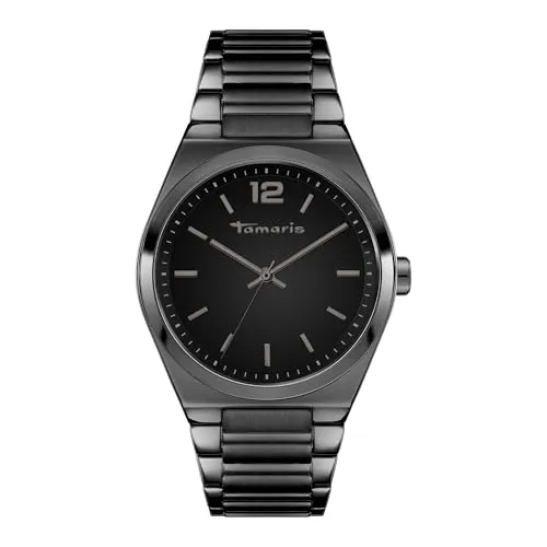 Tamaris Damen Analog Quarz Uhr TT-0147-MQ - Armbanduhren für Damen mit elegantem Metallgehäuse, kratzfestem Mineralglas und praktischen Wechselfederstege für einfachen Bandwechsel.