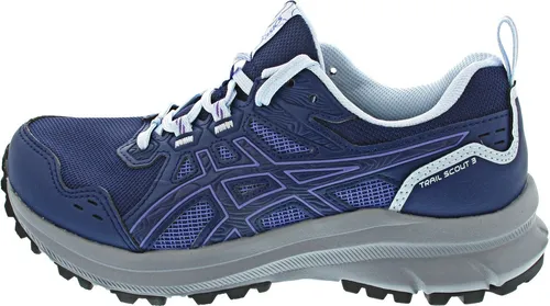 ASICS Trail Scout 3 Damen Trailschuh - Dunkelblau, Hellblau, Größe 39 - Laufschuhe für Trailrunning, hoher Komfort mit EVA Dämpfung und sicherem Halt durch Internal Heel Counter, ideal für unebene Pfade.