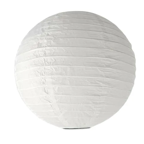 Papierschirm Deko weiß Schirm, Ersatzschirm, Lampenglas für Pendellampe, Tischlampe, Fluter Leuchte Papier-Lampenschirm Ø 40cm Weiß – Ersatzschirm & Deko-Lampenschirm
