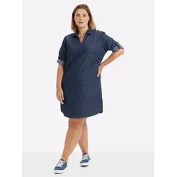 Witt Etuikleid Jeans-Kleid 3/4-Arm blau 46