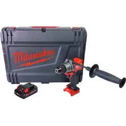 Milwaukee M18 FDD3-301X Akku Bohrschrauber 18 V mit 3,0 Ah Akku - Leistungsstarker Akku Bohrschrauber mit 158 Nm Drehmoment, ideal für anspruchsvolle Projekte. Kompakt und handlich in der praktischen HD Box.