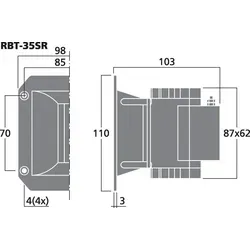 RBT-35SR Hochtonhorn-Paar