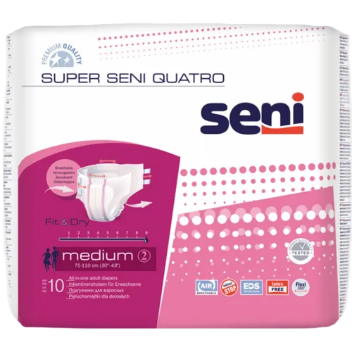 Inkontinenzwindel Seni Super Quatro – höchste Saugstärke, bis 4000 ml – Gr M-XL