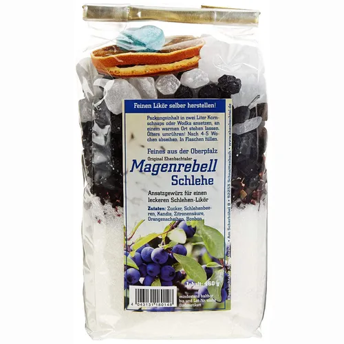 Magenrebell Schlehe Likör Ansatzmischung für Kräuterlikör 460g