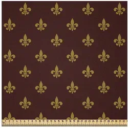 Abakuhaus Stoff DIY Bastler Stoff für Dekorationszwecke, Fleur De Lis Königliche Muster 230 cm x 500 cm