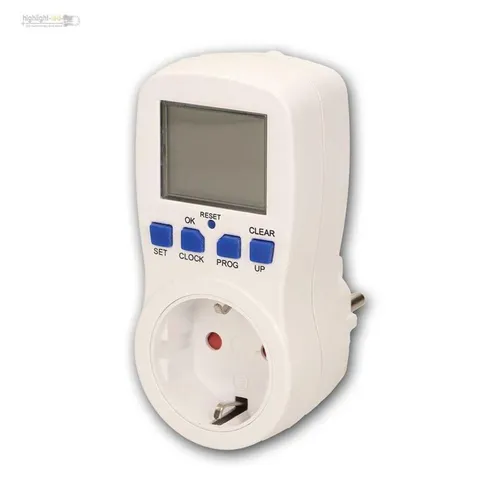 Wochen-Zeitschaltuhr, digitale Schaltuhr-Steckdose 16 Programme 3600W/230V Timer