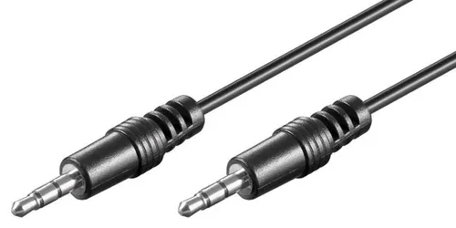 Klinken Audiokabel Stereo 1x 3,5mm Klinkenstecker 1x 3,5mm Klinkenstecker schwarz - Länge: 0,60 m