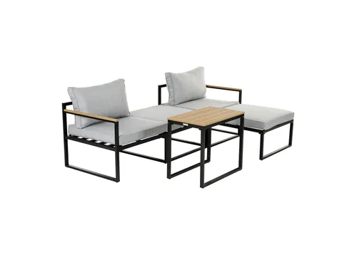 Lounge-Set Retiro - 5-tlg. Gartenset Retiro von greemotion, stabiler Aluminiumrahmen, witterungsbeständig und inklusive bequemer Kissen für höchsten Komfort im Garten.
