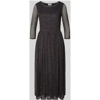 Maxikleid VERA MONT - Modisches Damen Maxikleid ohne Verschluss - Damenkleid in Blau und Khaki, leicht tailliert mit modernem Dot-Print, ideal für Freizeitlooks. Das fließende Mesh-Material sorgt für hohen Tragekomfort und Bewegungsfreiheit.