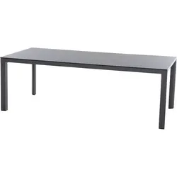 Siena Garden Gartentisch - Höhenverstellbar und Wetterbeständig - Gartentisch in Anthrazit und Graphit, rechteckig, 100x74x220 cm, aus Metall. Ideal für jeden Garten, UV-beständig und wetterfest für langanhaltende Nutzung.