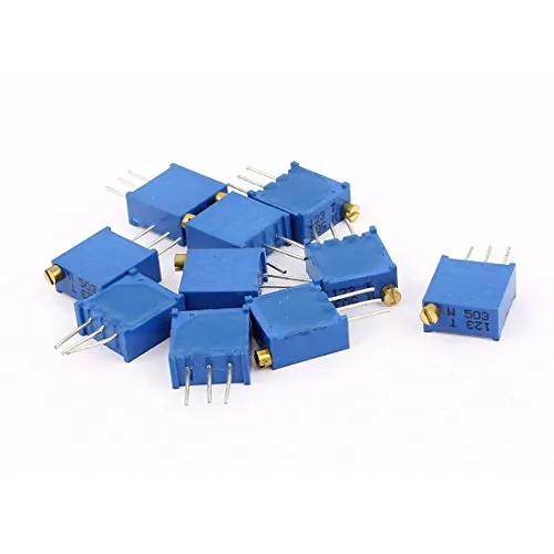 sourcing map 10Stk. 3296W 50K Ohm Variable Widerstand einstellbar Multiturn Potentiometer
