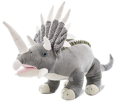 Wagner 4513 - Plüschtier Dinosaurier Triceratops - 50 cm Gross - Dino Kuscheltier