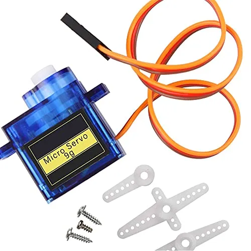 MMOBIEL SG90 9g Micro-Servo-Motor-Kit für RC-Drohne/Auto/Flugzeug/Hubschrauber/Fahrzeuge/Roboter/kompatibel mit Arduino-Projekten und Raspberry Pi, inkl. Schrauben und 3 Servo-Armen