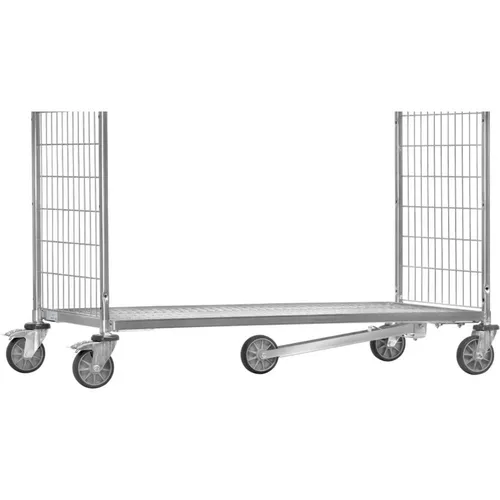 Fetra Spurrolle 850 x 610 mm, 28SP1 - Transportroller mit zentraler Führungsrolle für optimalen Geradeauslauf und TPE-Bereifung für hohe Flexibilität. Ideal für Kommissionierwagen.